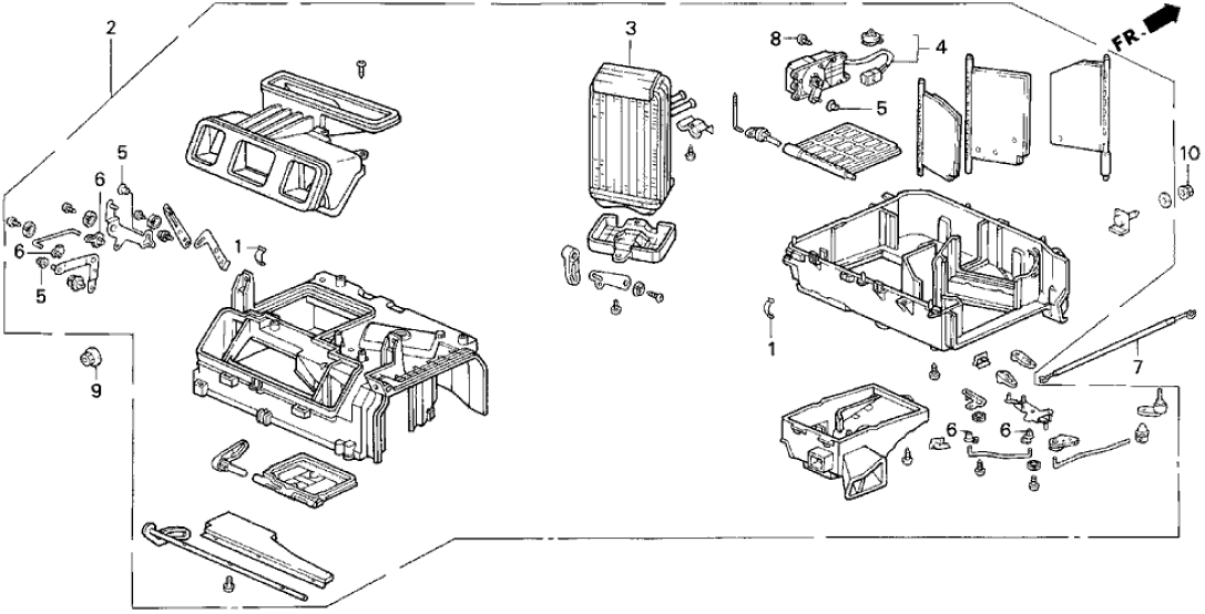 Honda 79100-SR2-A01 Heater Unit Assy.