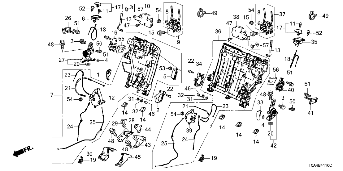 Honda 81385-T0A-305ZB Repair Kit, Strap Hook *NH167L* (GRAPHITE BLACK)