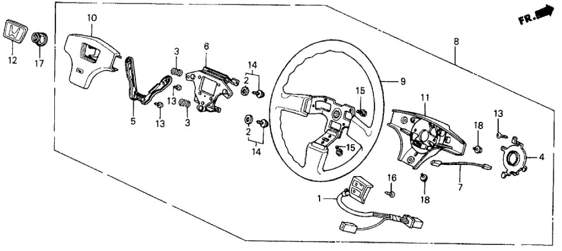 Honda 78512-SF1-A22ZA Wheel, Steering (Black) (Nippon Purasuto)