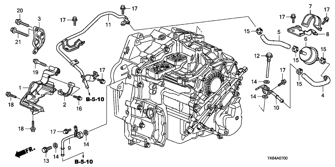 Honda 25920-RMM-000 Pipe B (ATf)