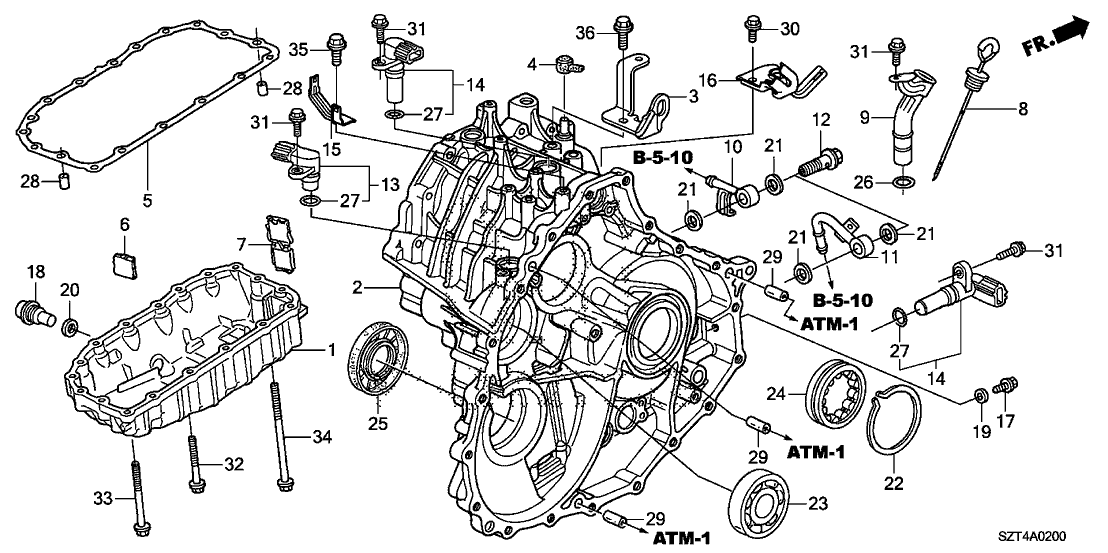 Honda 32746-RTW-J70 Stay, Transmission Case