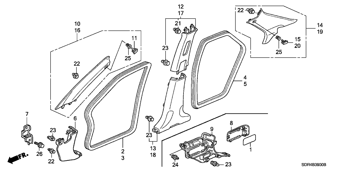 83114-SDR-A00 Honda Bracket, Cowl Side