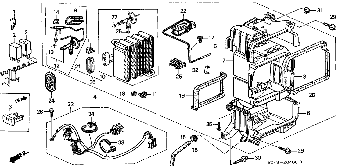 Honda 80200-S04-A00 Cooling Unit (Sak)