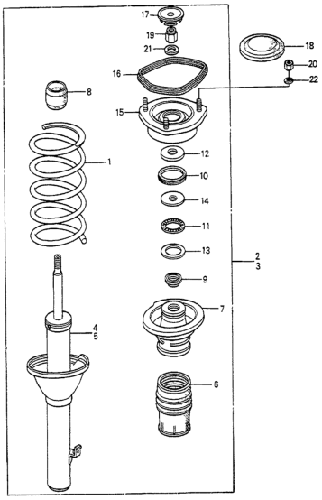 Honda 51601-SA5-834 Shock Absorber Assembly, Right Front