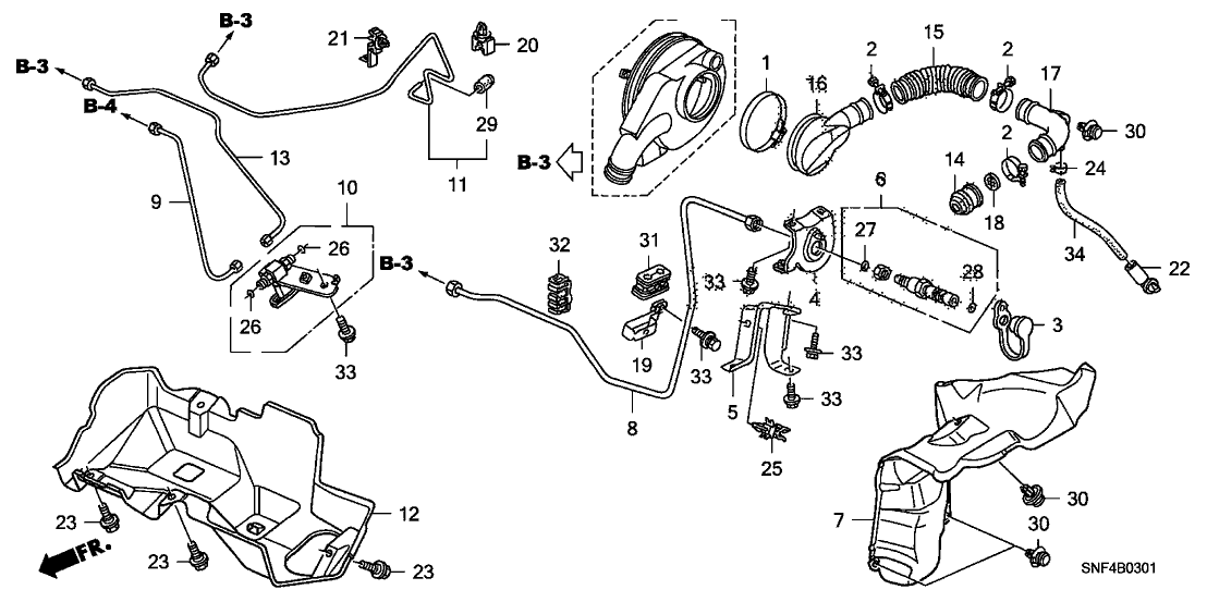 Honda 90616-SK7-A00 Clip, Receiver Pipe (B)