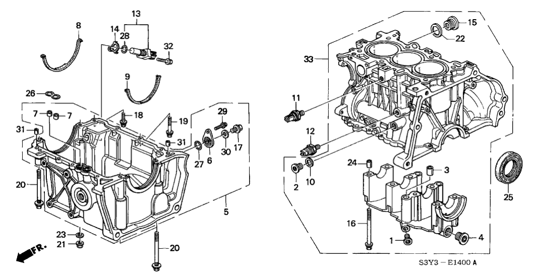 Honda 11000-PHM-810 Block Assy., Cylinder (DOT)