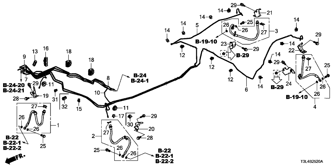 Honda 46330-T3L-A00 Pipe C, Brake