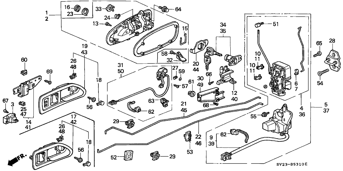Honda 72179-SV2-000 Protector, L. Door Rod