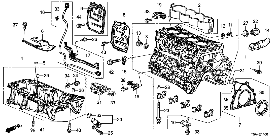 Honda 11300-5R7-A00 Case, Oil Seal