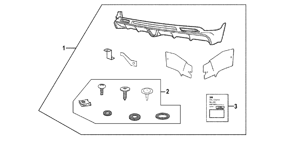 Honda 71121-XMA-000 Bolt Set, RR. Spoiler (Lower)