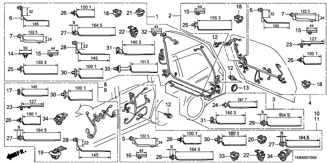 Honda 91534-TK8-003 Clip,Coupler (Seal)