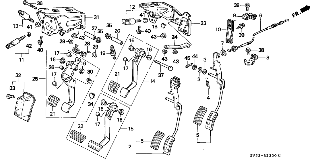 Honda 17934-SV4-A00 Clamp, Throttle Wire