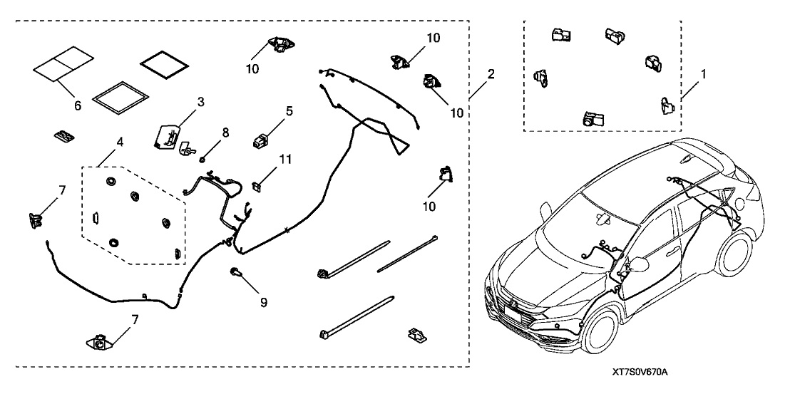 Honda 08V67-T7A-101E Prkng Sensor Attachment