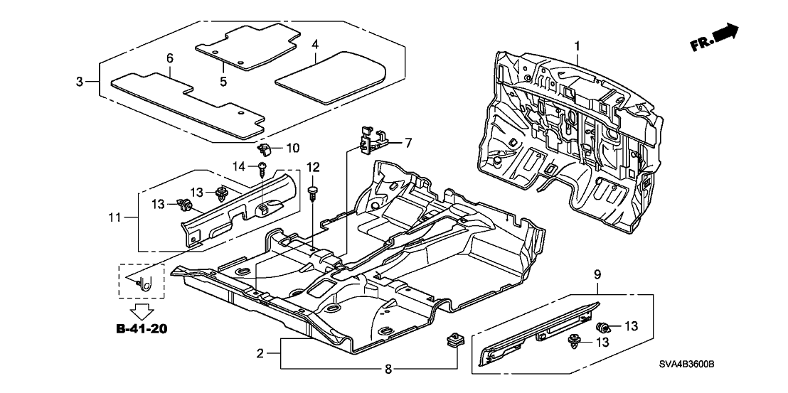 Honda 83603-SVA-A01ZC Floor Mat, RR. *YR327L* (PEARL IVORY)