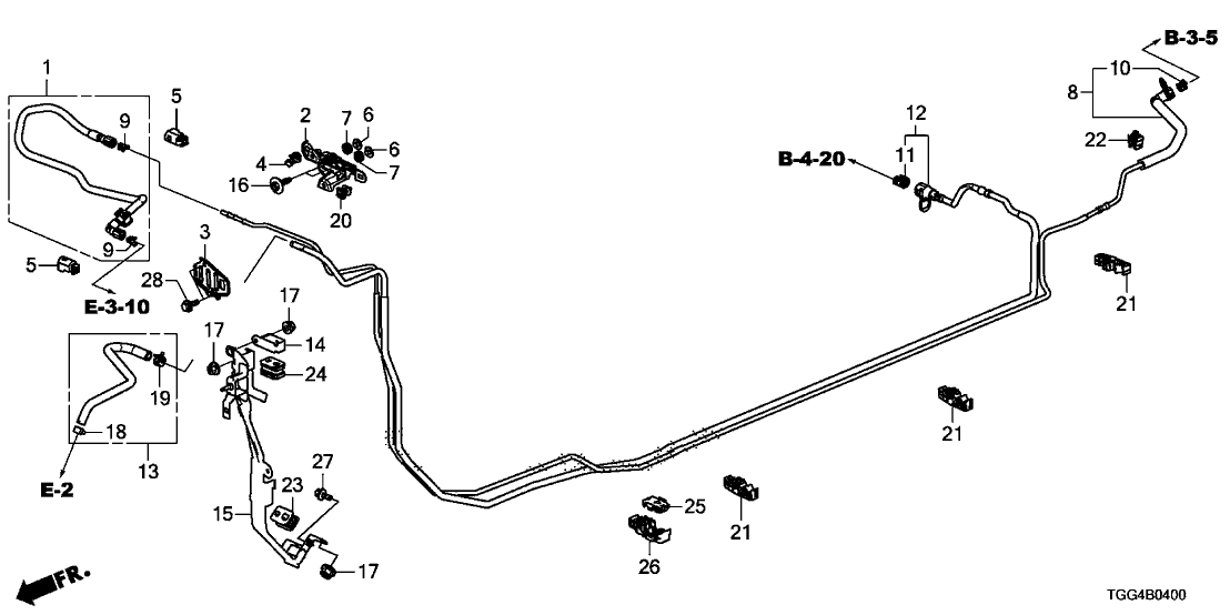 Honda 17720-TGG-A01 Pipe, Fuel Purge