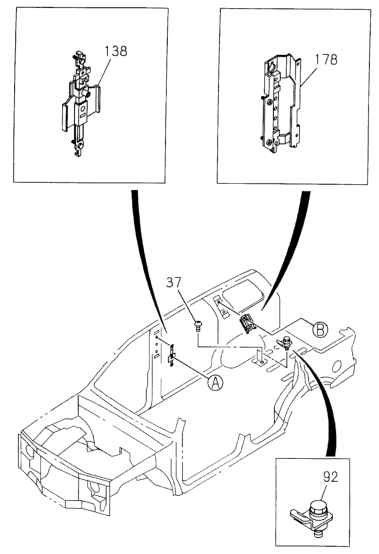 Honda 8-97125-137-4 Anchor Seat Be (R)