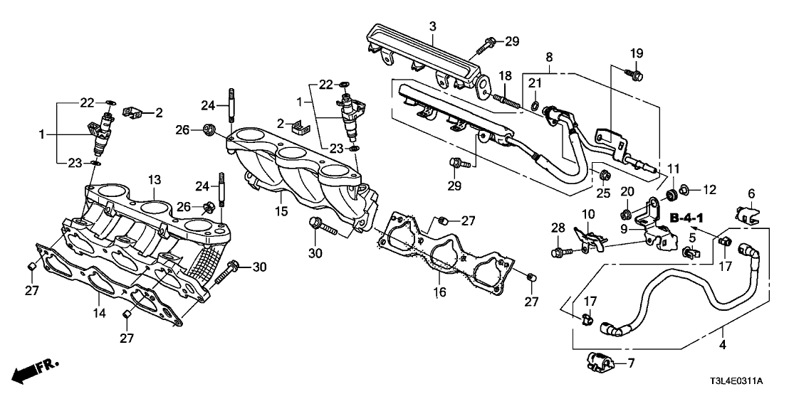 Honda 17060-RYE-A00 Base, RR. Injector