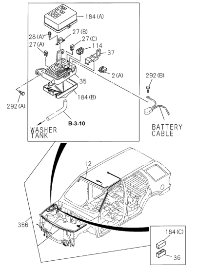 Honda 8-97104-108-2 Box, Relay & Fuse