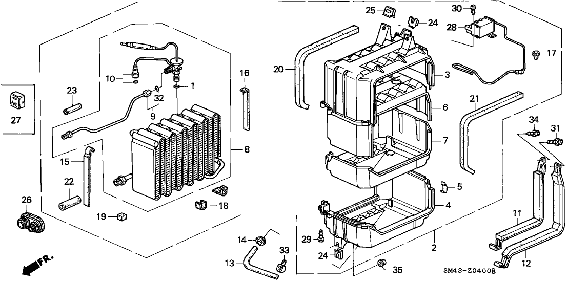 Honda 80200-SM1-A11 Cooling Unit (Modine)