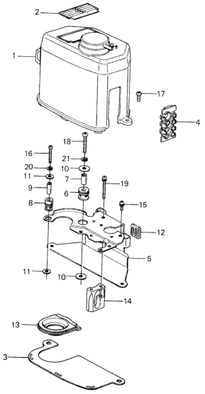 Honda 36030-PA0-004 Base, Control Box