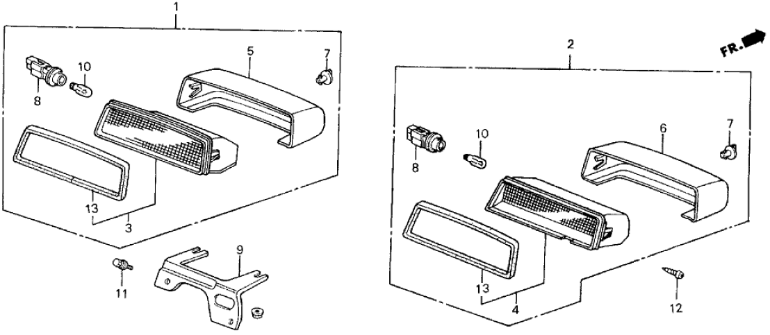 Honda 34271-SB3-672 Housing, High Mount Stop Lamp