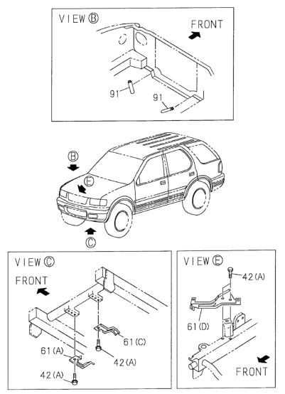 Honda 8-97165-492-0 Bracket, Battery Cable