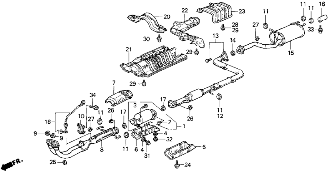 Honda 18181-PK1-A01 Cover (Lower)