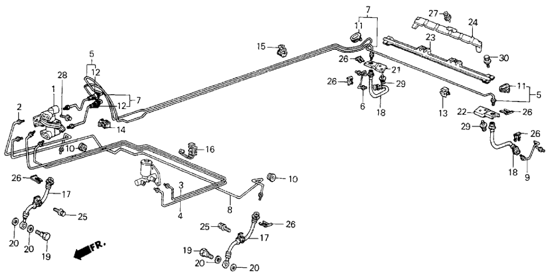 Honda 46310-SB2-671 Pipe A, Brake