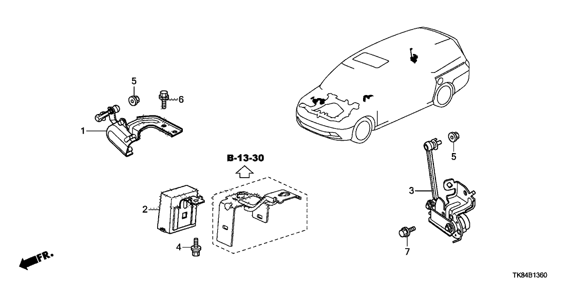 Honda 33136-TK8-A01 Sensor Assy., FR. Headlight Adjuster