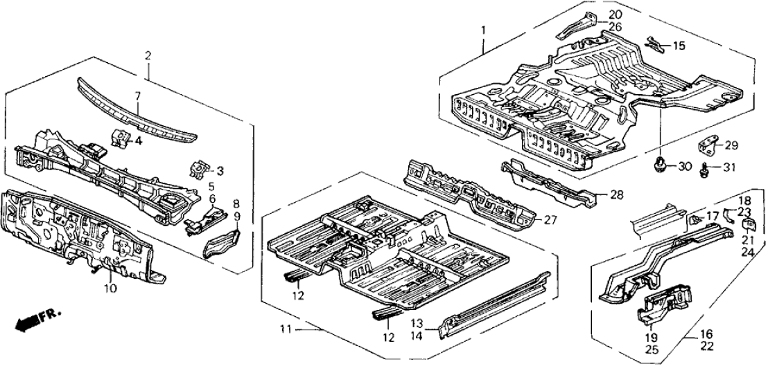 Honda 65610-SF1-A00ZZ Frame, R. RR.