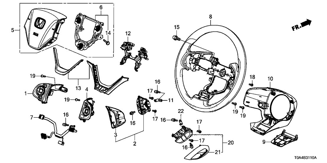 Honda 78518-TR2-N81 Plate Set, L.