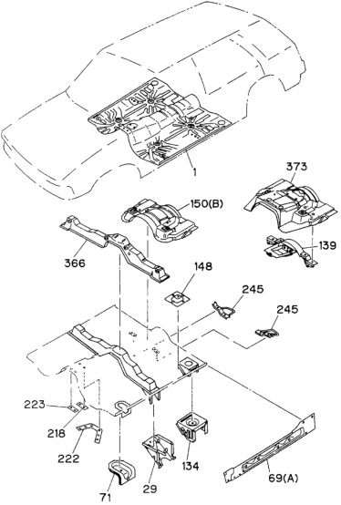 Honda 8-94435-652-1 Gusset, Floor