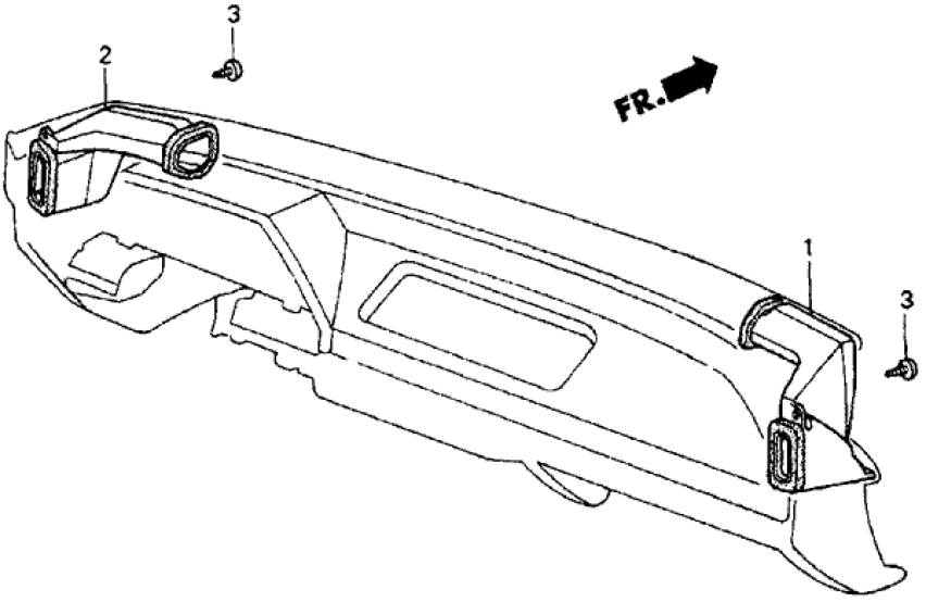 Honda 66920-SB2-000 Duct, R. Side Defroster