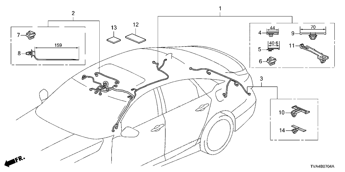 Honda 32156-TVA-C10 Wire, Interior & Sunroof