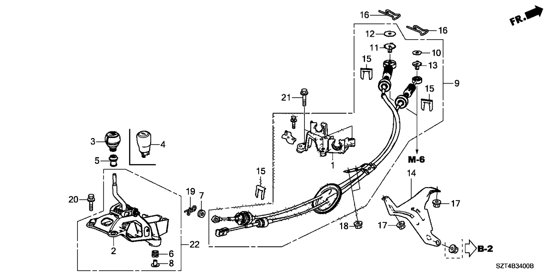 Honda 54000-SZT-013 Lever Assy., Change