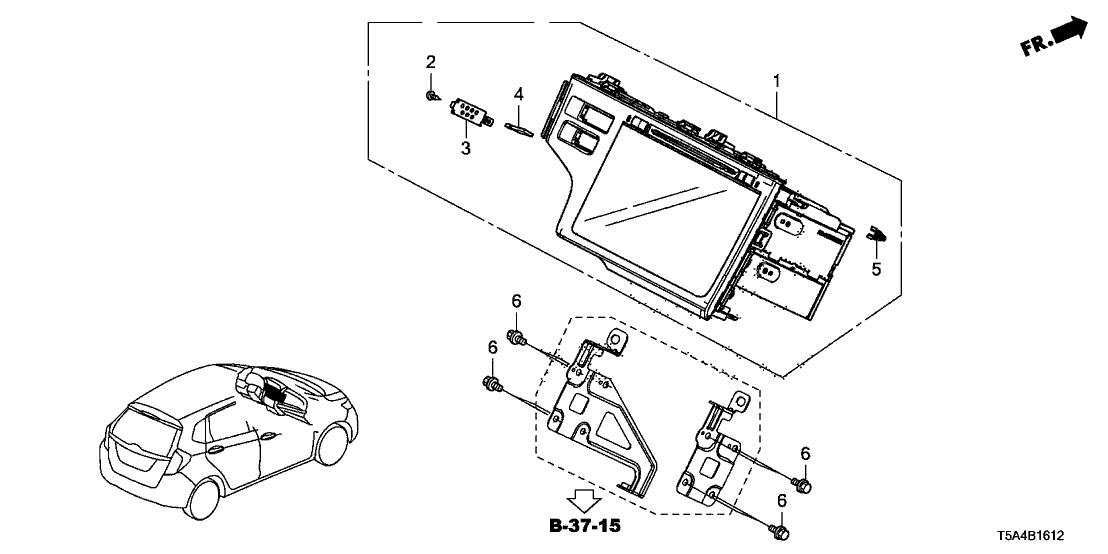 Honda 39100-T5R-A12RM Audio Unit, Display