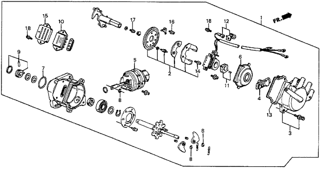 Honda 30131-PC7-661 Wire Harness Assy., Distributor