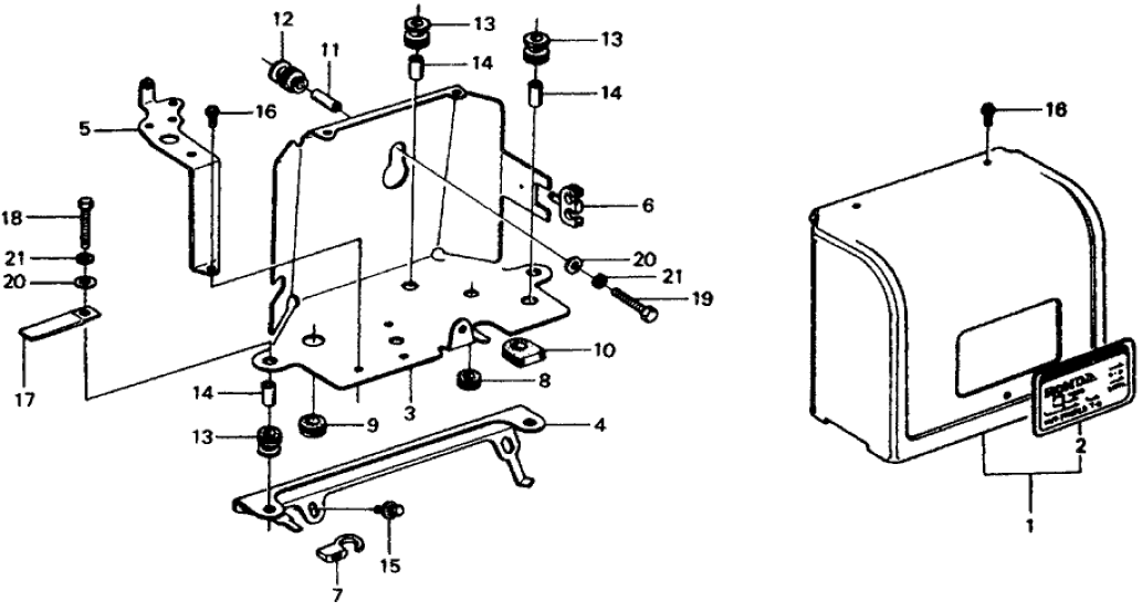 Honda 36021-657-300 Label, Caution