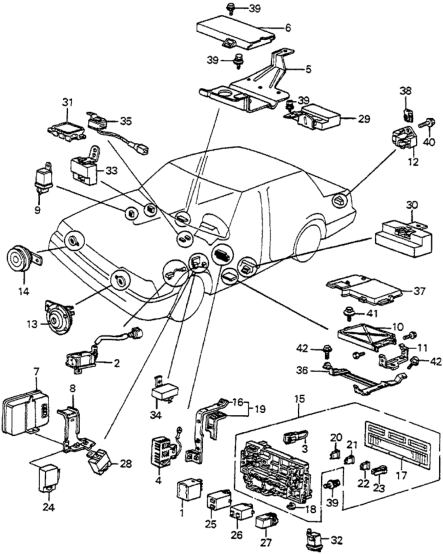 Honda 72208-SD7-010 Bracket B, Electronic Control Unit