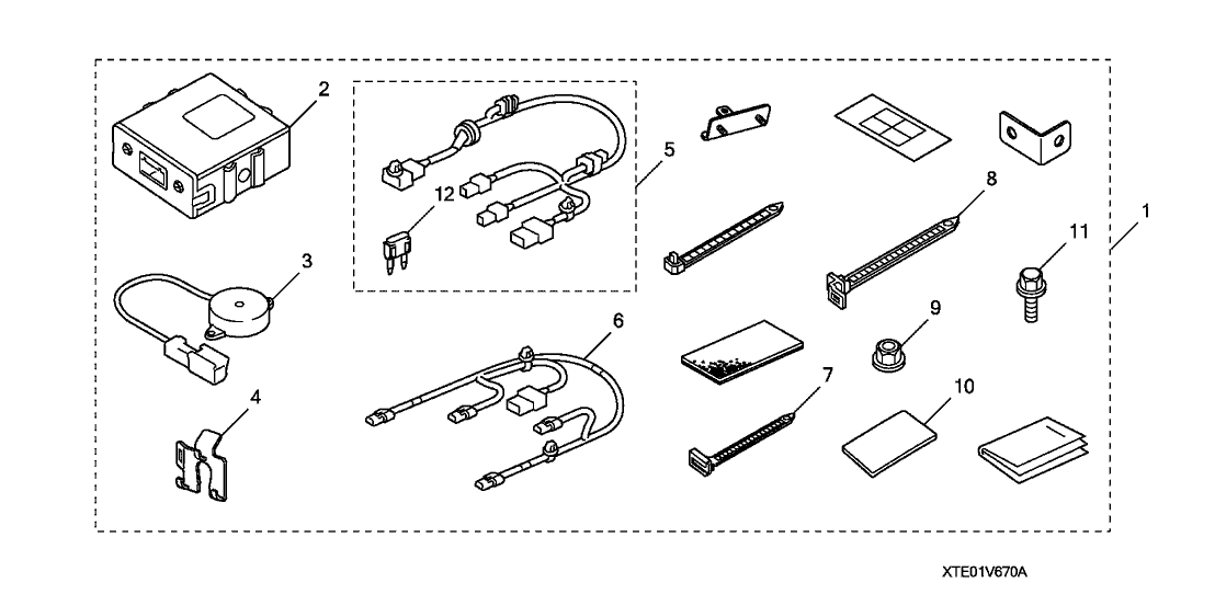 Honda 08V67-TA0-1M001 B/U Sensor Control