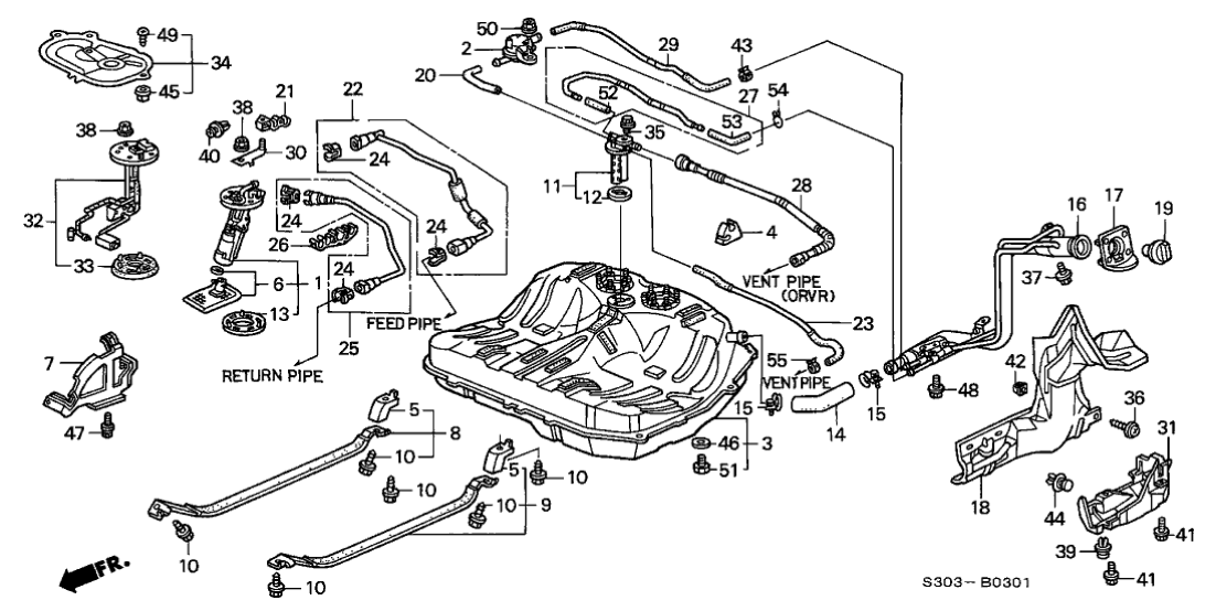 Honda 17717-S30-A01 Clip, Tube