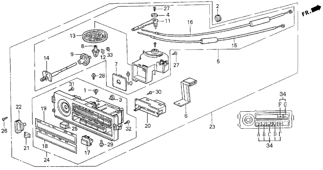 Honda 79514-SH2-000 Plate, Heater Control Setting