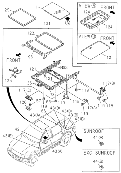 Honda 8-97311-021-0 Sunroof Sub-Assy., Sunroof