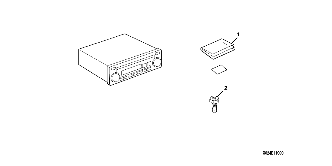 Honda 08A02-4E1-100 Tuner, AM/FM/CD