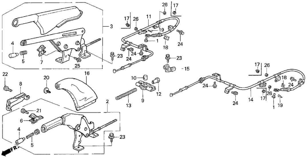 Honda 47105-SS0-000ZB Lever Assy., Parking Brake *NH167L* (GRAPHITE BLACK)