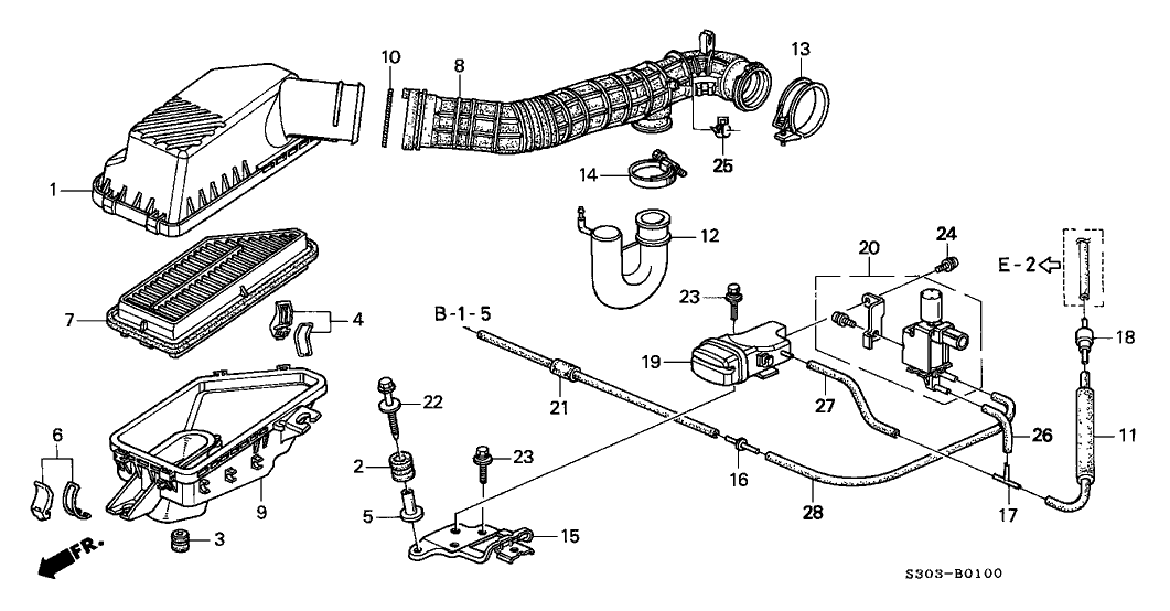 Honda 36355-P5M-000 Tube, Air In. Control