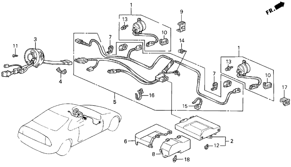 Honda 06772-SS0-A80 Ecu Assembly, Srs