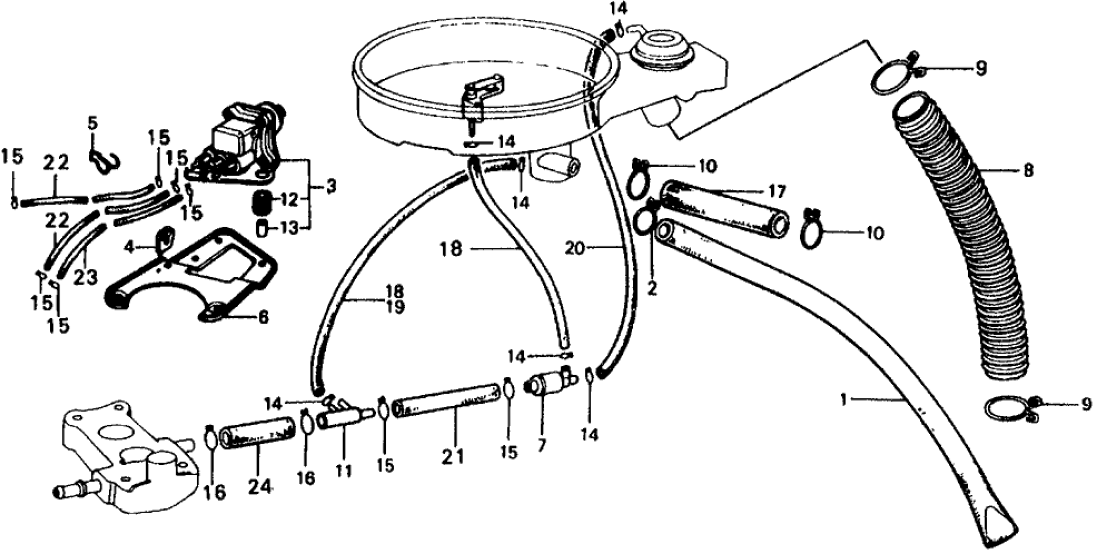 Honda 15706-657-000 Tube, Oil Drain