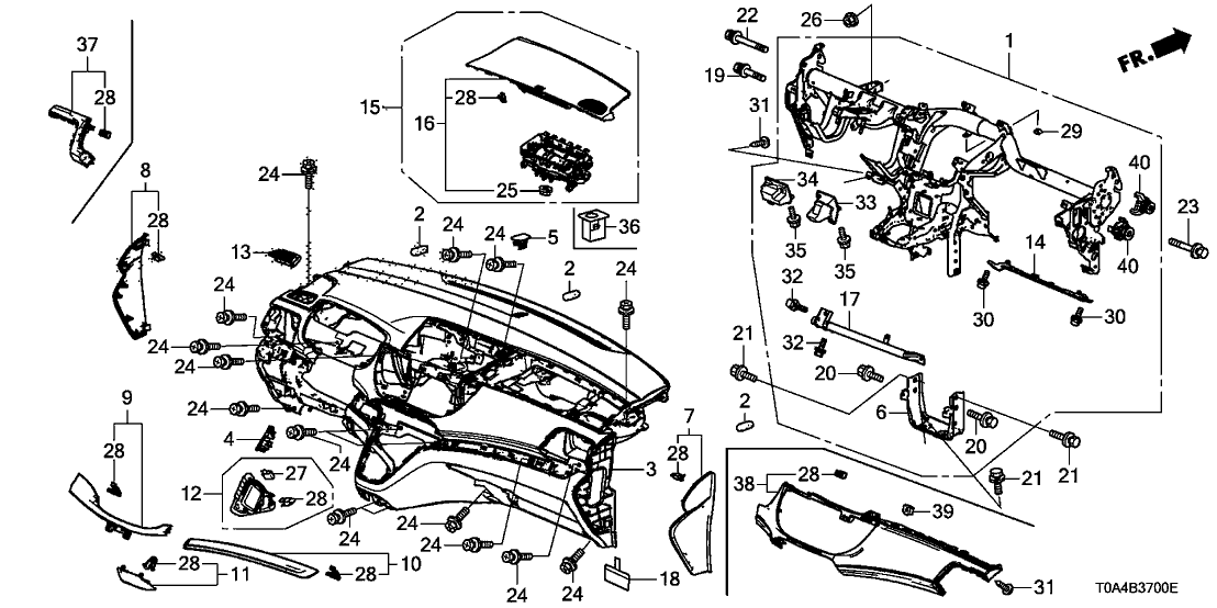 Honda 39860-T0A-A12 Sensor Assy.