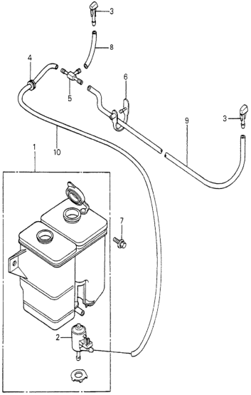 Honda 38510-692-043 Tank, Washer